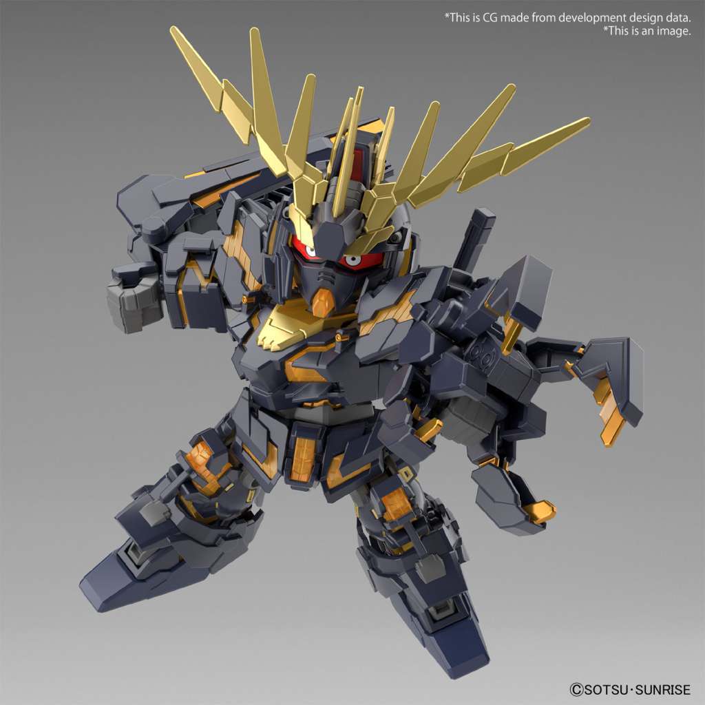 SD Gundam Cross Silhouette Unicorn Gundam 02 Banshee (Destroy Mode) & Banshee Norn Parts Set