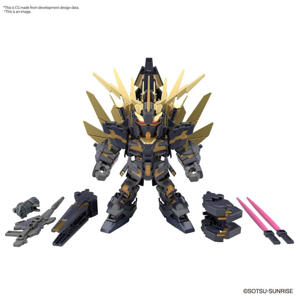SD Gundam Cross Silhouette Unicorn Gundam 02 Banshee (Destroy Mode) & Banshee Norn Parts Set