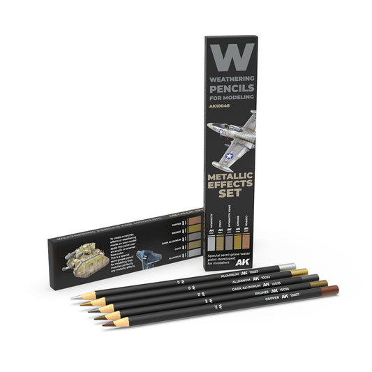 AK WEATHERING PENCILS - METALLICS EFFECTS