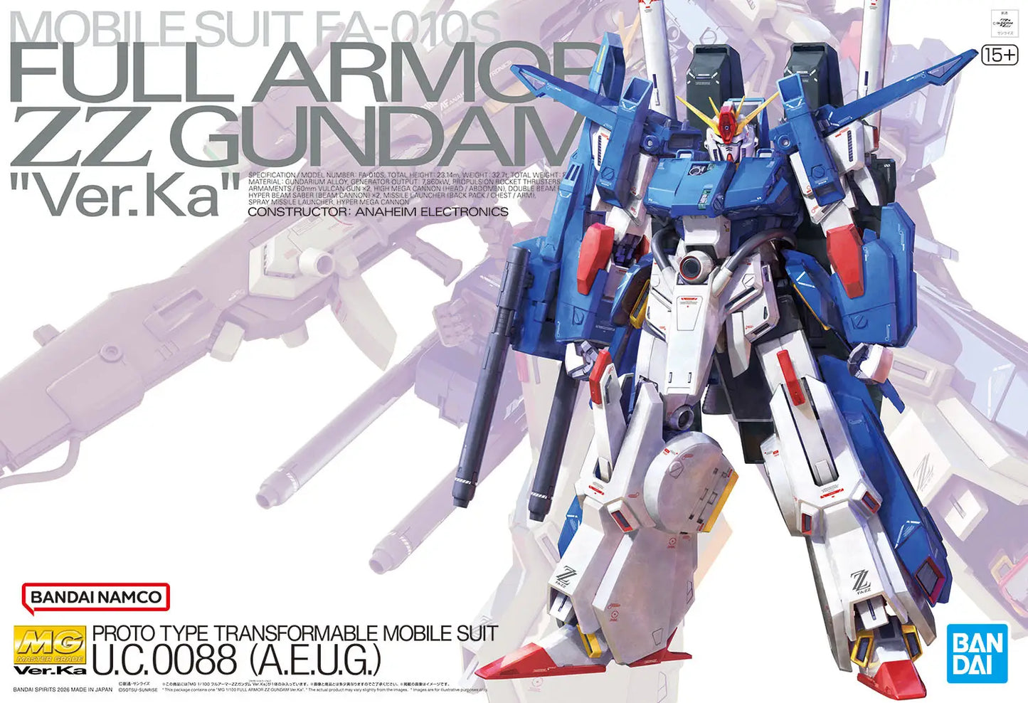 MG FULL ARMOR ZZ GUNDAM VER.KA 1/100